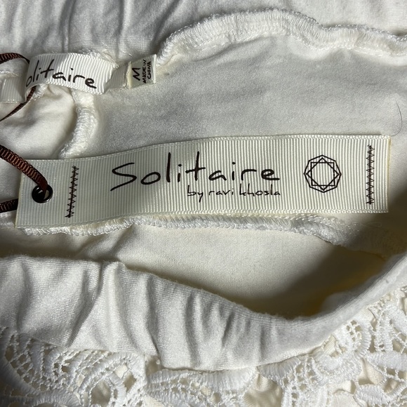 SOLITAIRE MEDIUM OFF WHITE MAXI SKIRT WITH SIDE SLITS New - Picture 9 of 10
